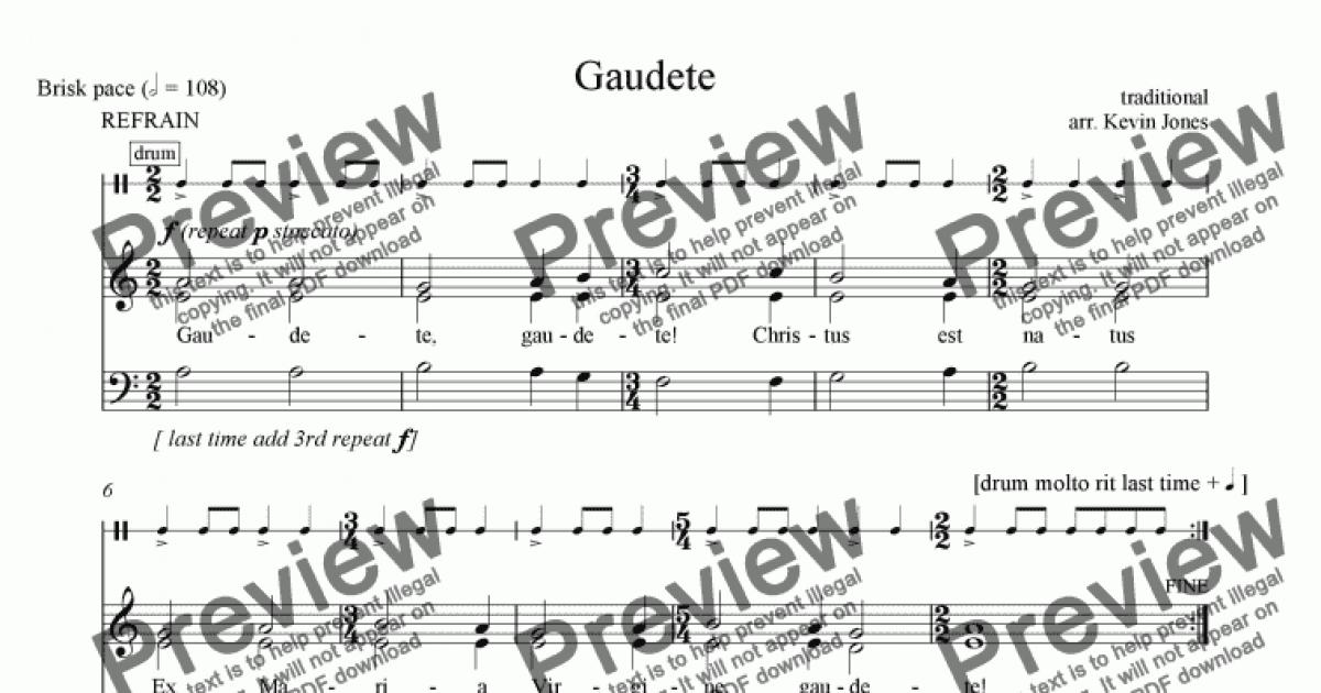 gaudete-download-sheet-music-pdf-file