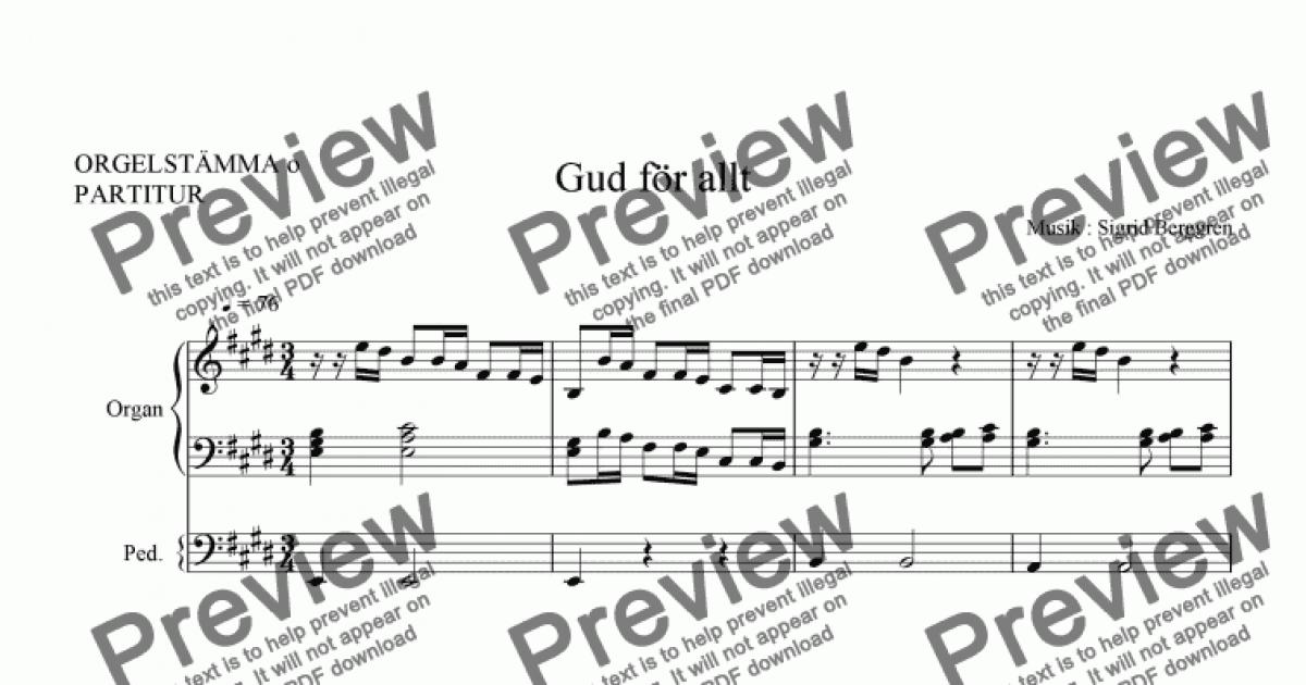 Gud f r allt - Download Sheet Music PDF file