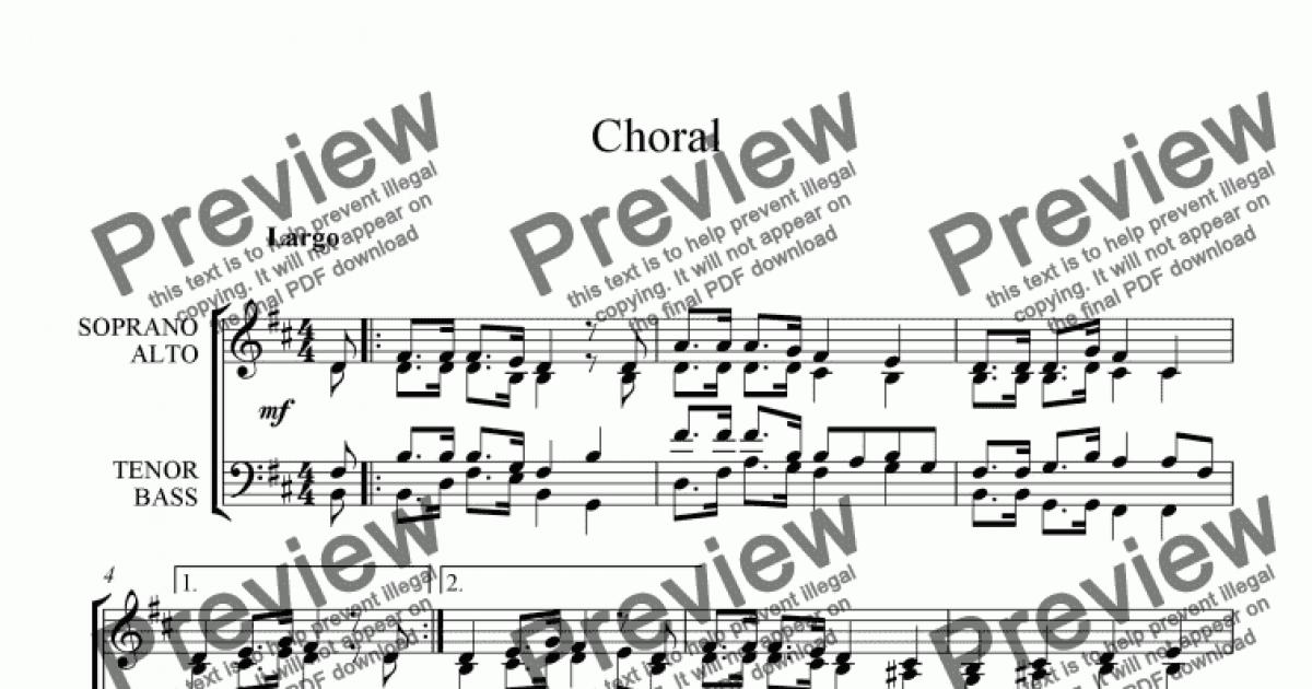 Choral - Download Sheet Music PDF file