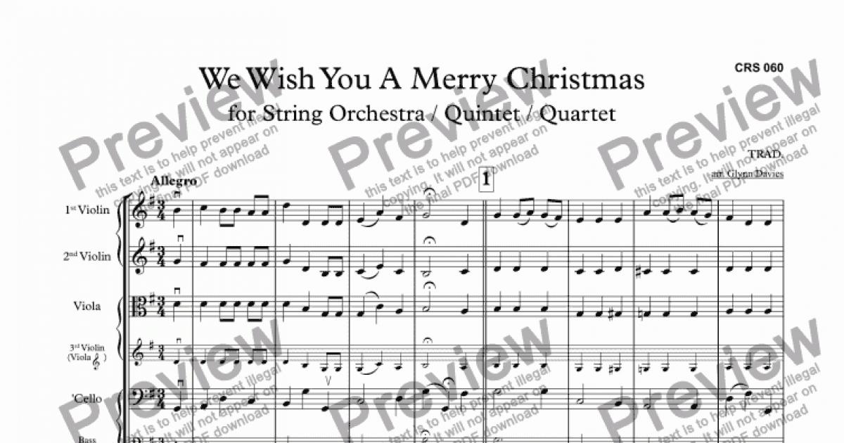 We Wish You A Merry Christmas - Download Sheet Music PDF file