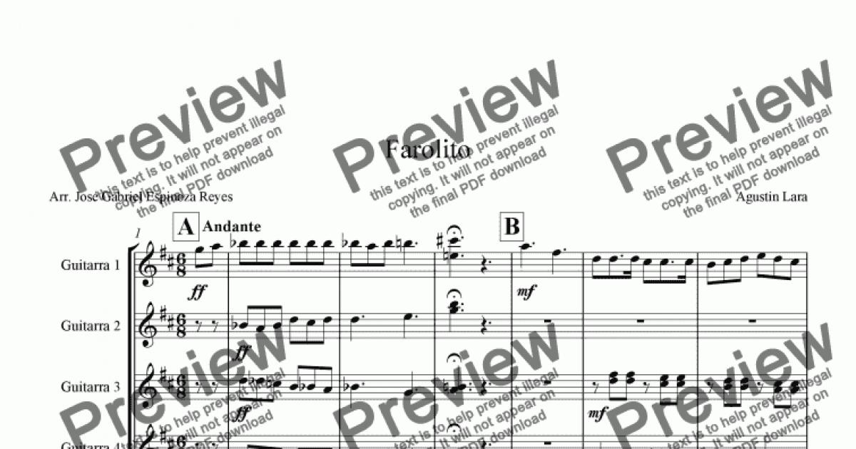 Farolito - Download Sheet Music PDF file