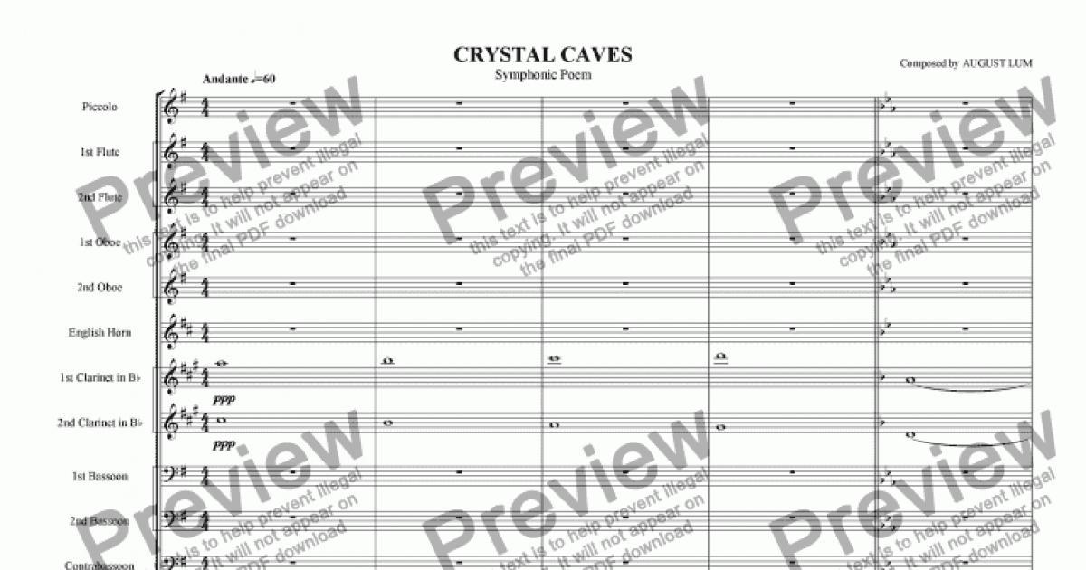CRYSTAL CAVES - Download Sheet Music PDF file