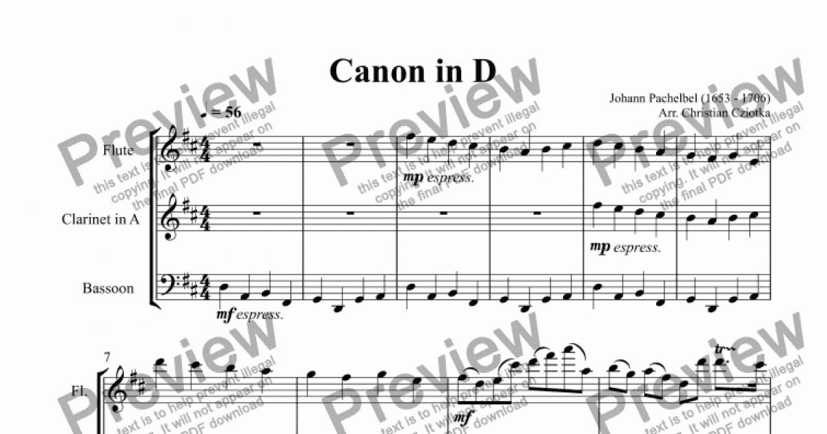 Canon in D - Download Sheet Music PDF file