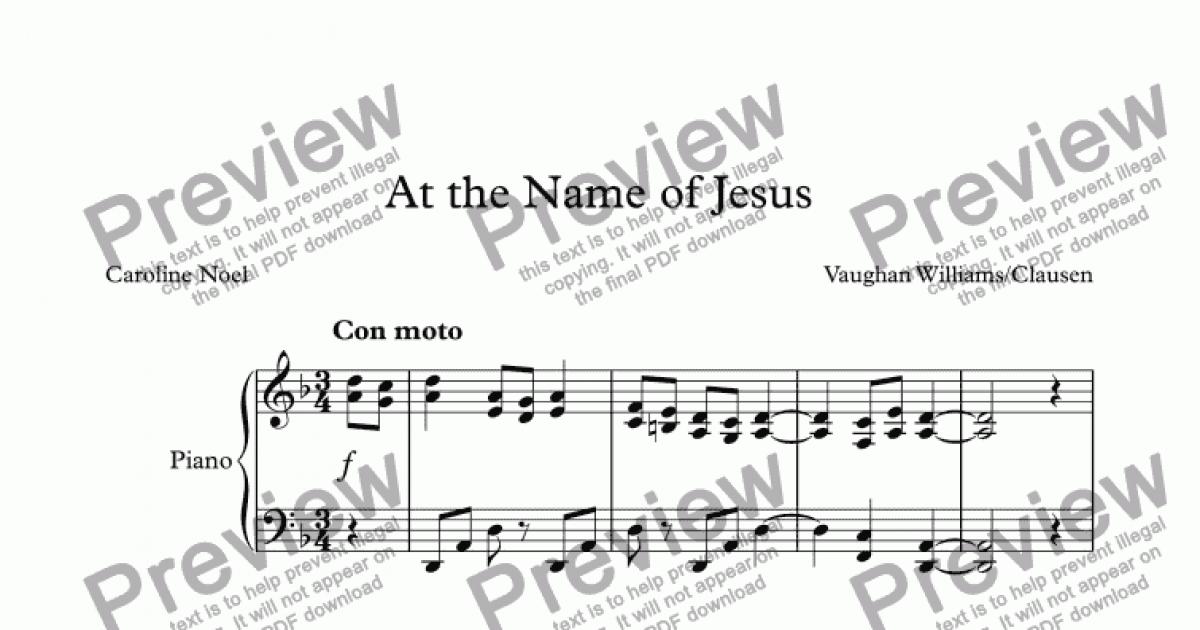 At the Name of Jesus - Download Sheet Music PDF file