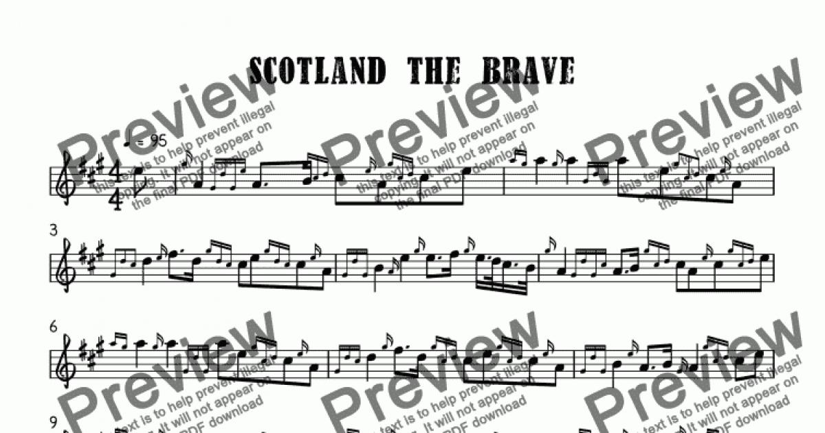 scotland the brave guitar tab