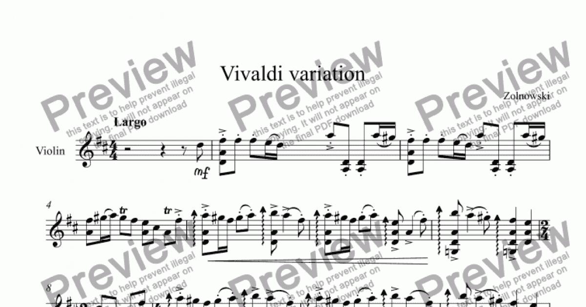 Vivaldi variation - Download Sheet Music PDF file