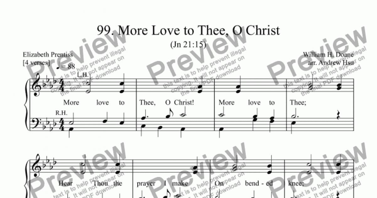 More Love to Thee, O Christ - Easy Piano 99 - Download Sheet Music PDF