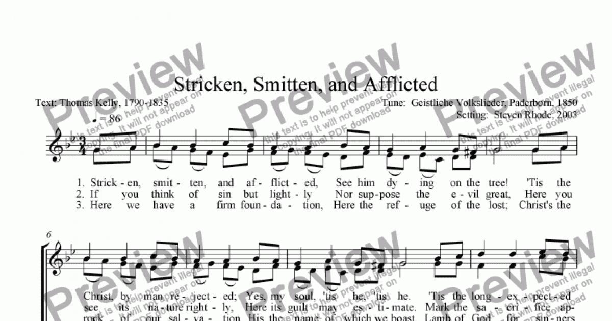 Stricken, Smitten, and Afflicted - Download Sheet Music PDF file