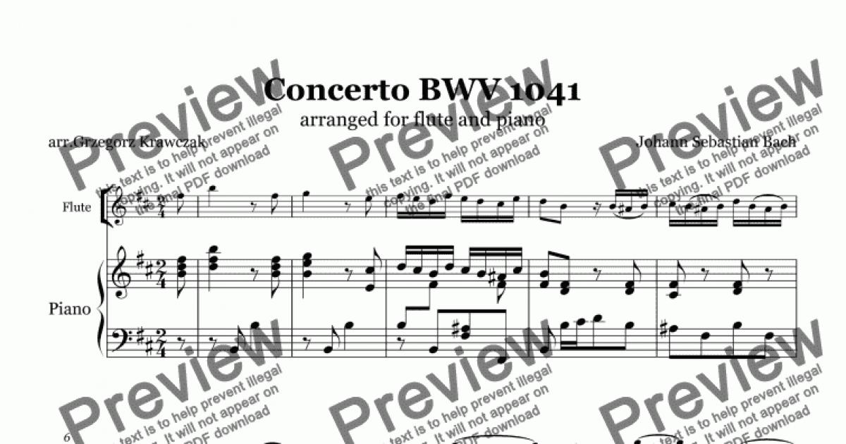cpe bach flute concerto d minor pdf converter