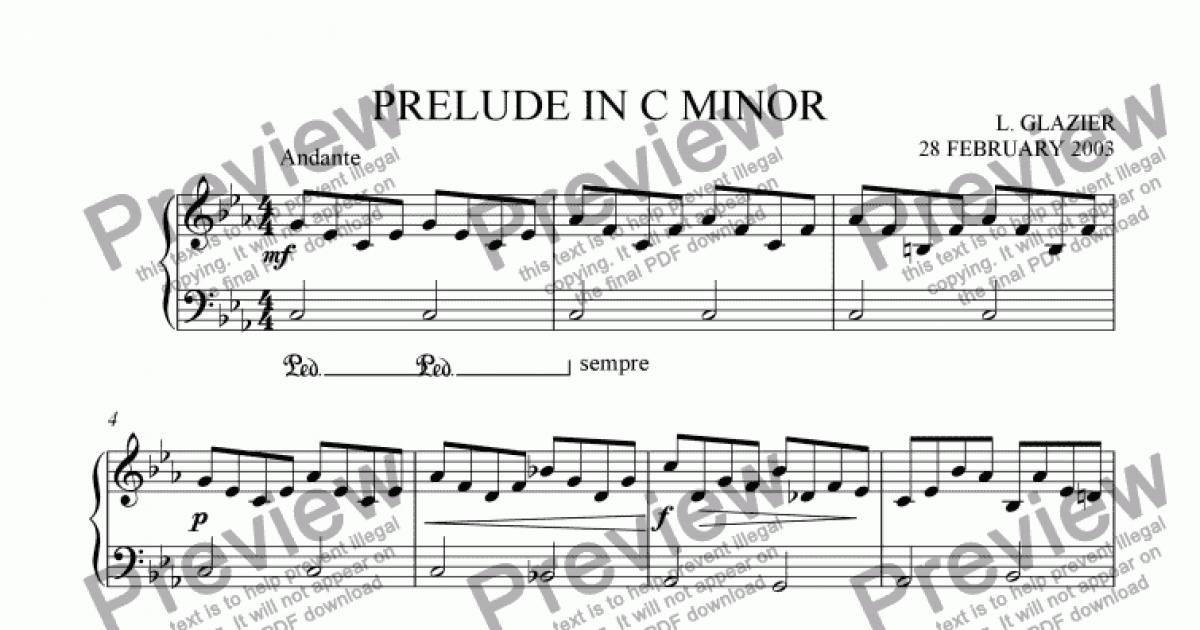 C Minor Prelude - Download Sheet Music PDF file