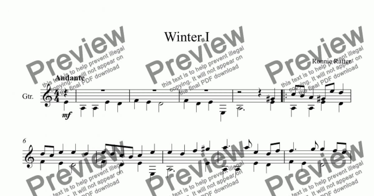 Download Winter I - Download Sheet Music PDF file