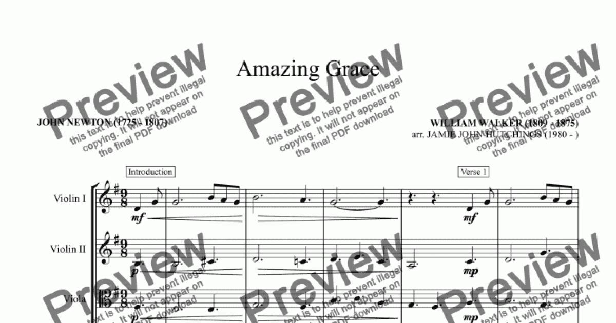 Amazing Grace String Quartet Download Sheet Music Pdf File 6542