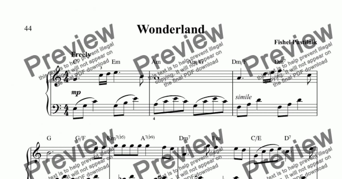 Wonderland - Download Sheet Music PDF file