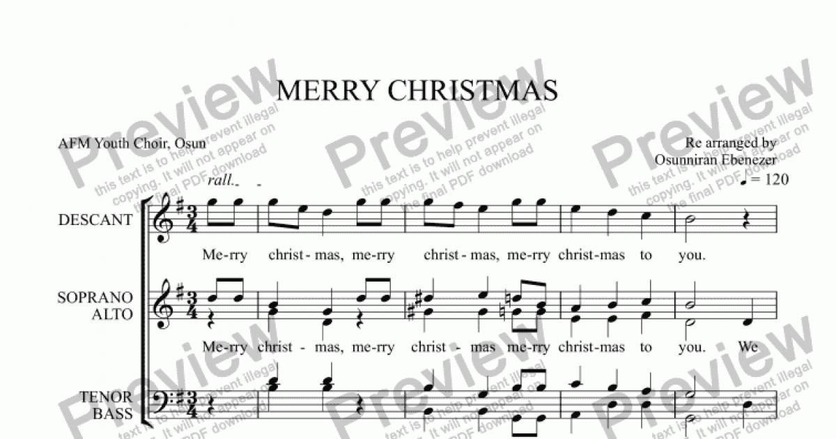 MERRY CHRISTMAS - Download Sheet Music PDF file