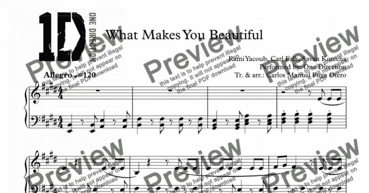 What Makes You Beautiful Download Sheet Music Pdf File