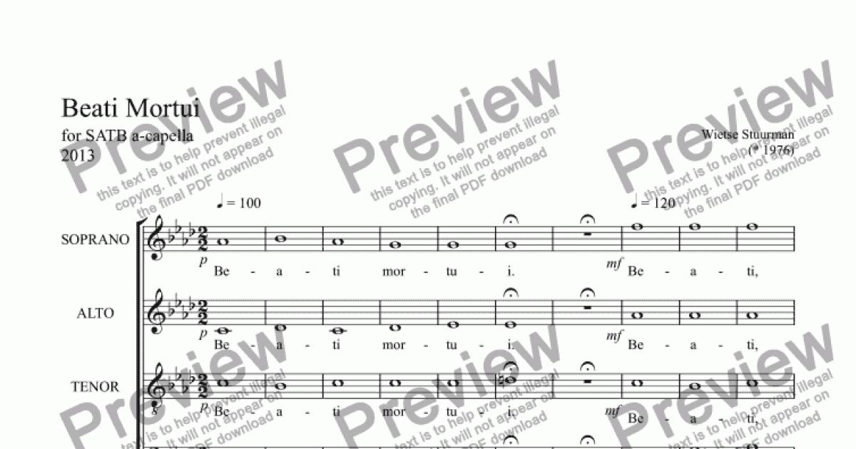 Beati Mortui - Download Sheet Music PDF file