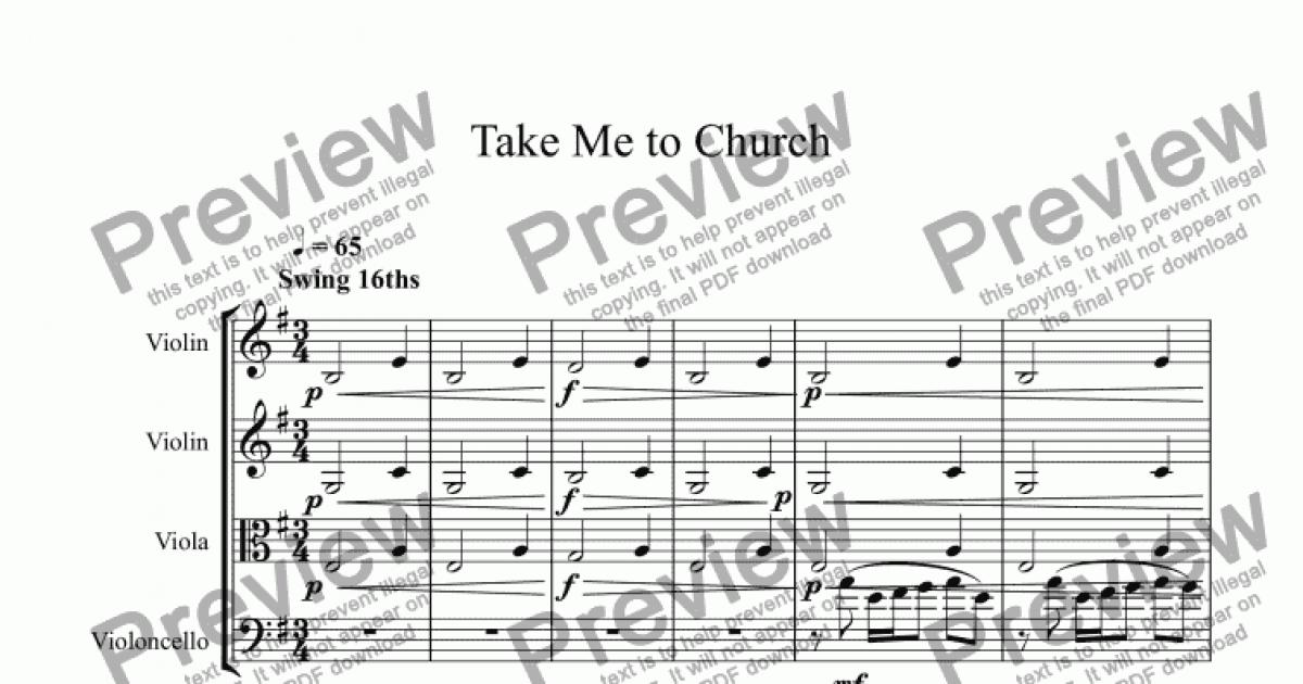 Take Me to Church - Download Sheet Music PDF file