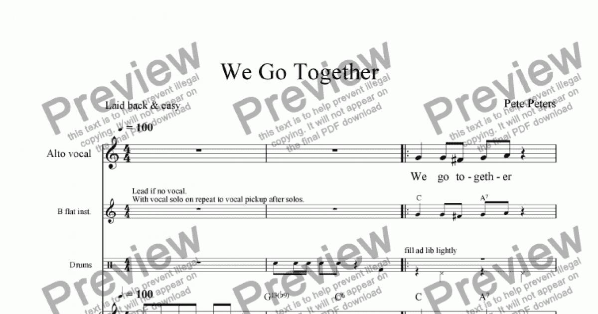 We Go Together (Vocal+trio) - Download Sheet Music PDF File