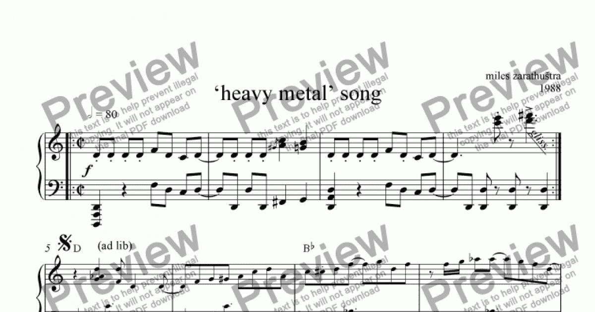 Heavy Metal Song Structure