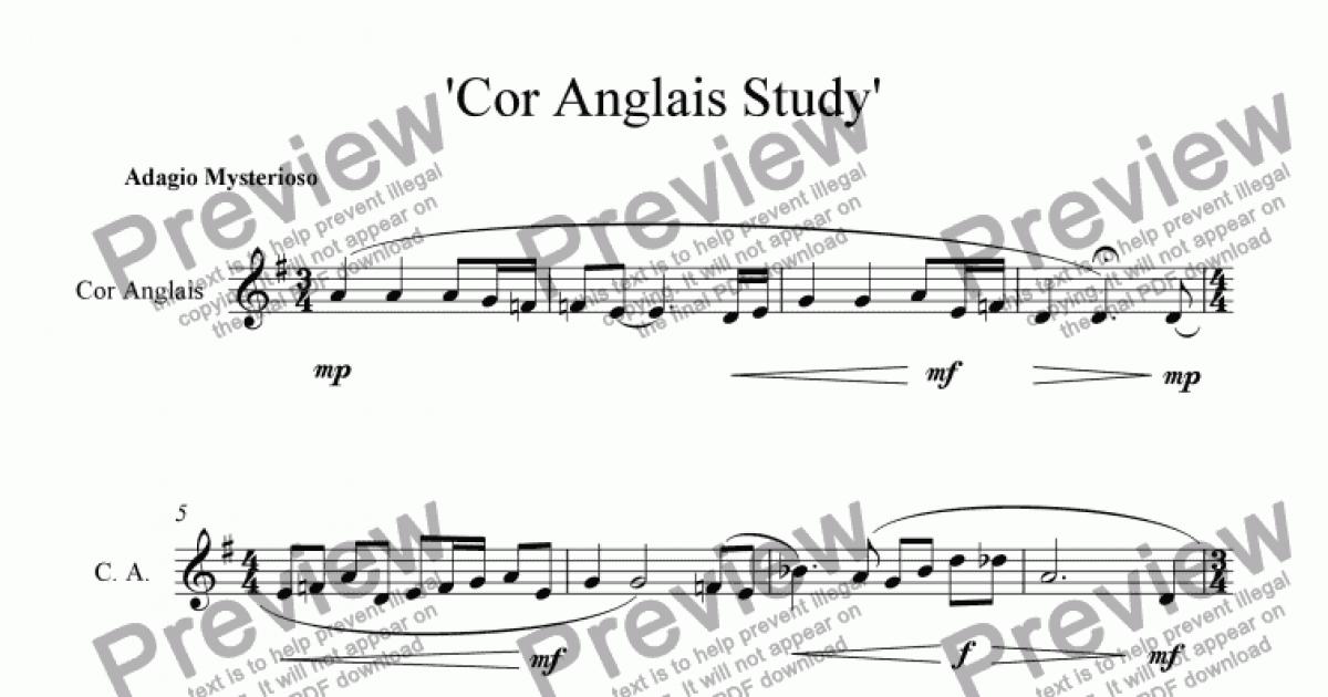 Cor Anglais Finger Chart