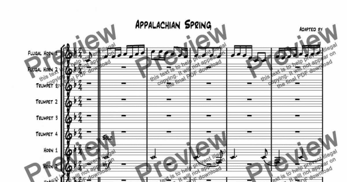 copland appalachian spring score pdf download