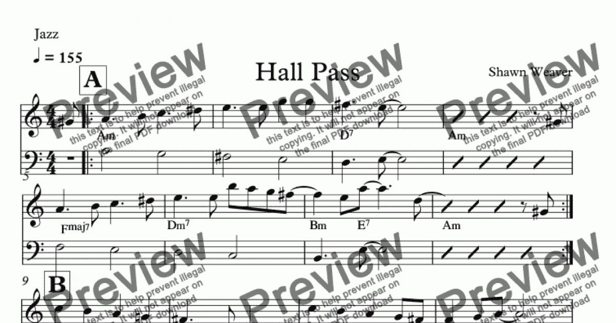 Hall Pass - Download Sheet Music PDF file