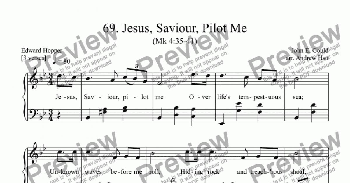 Jesus, Saviour, Pilot Me Easy Piano 69 Download Sheet