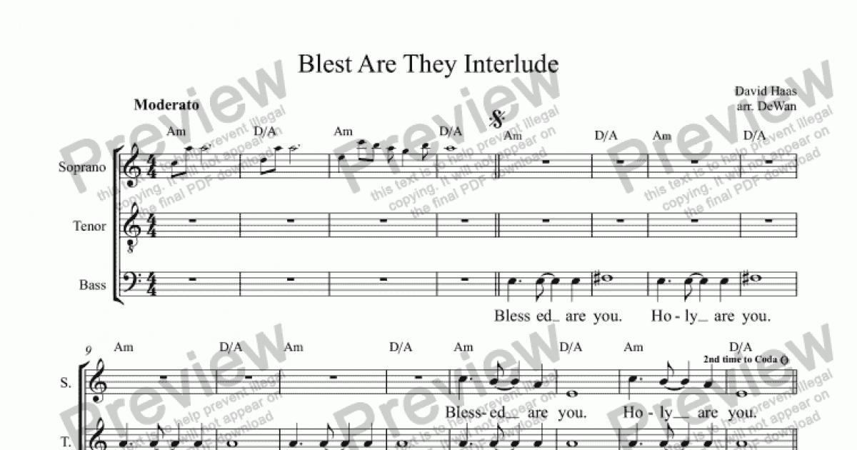 Blest Are They Interlude - Download Sheet Music PDF file