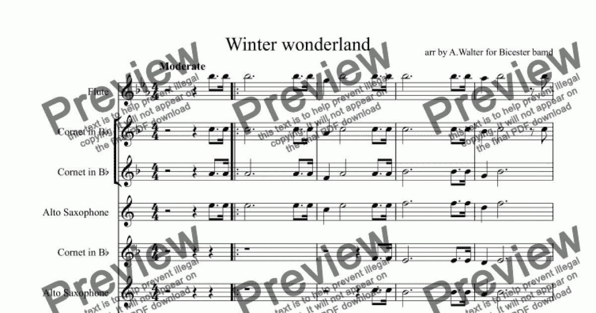 Download Winter wonderland - Download Sheet Music PDF file