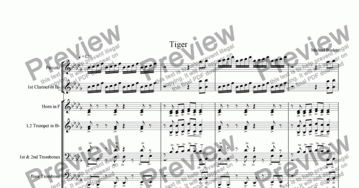 Tiger - Download Sheet Music PDF file