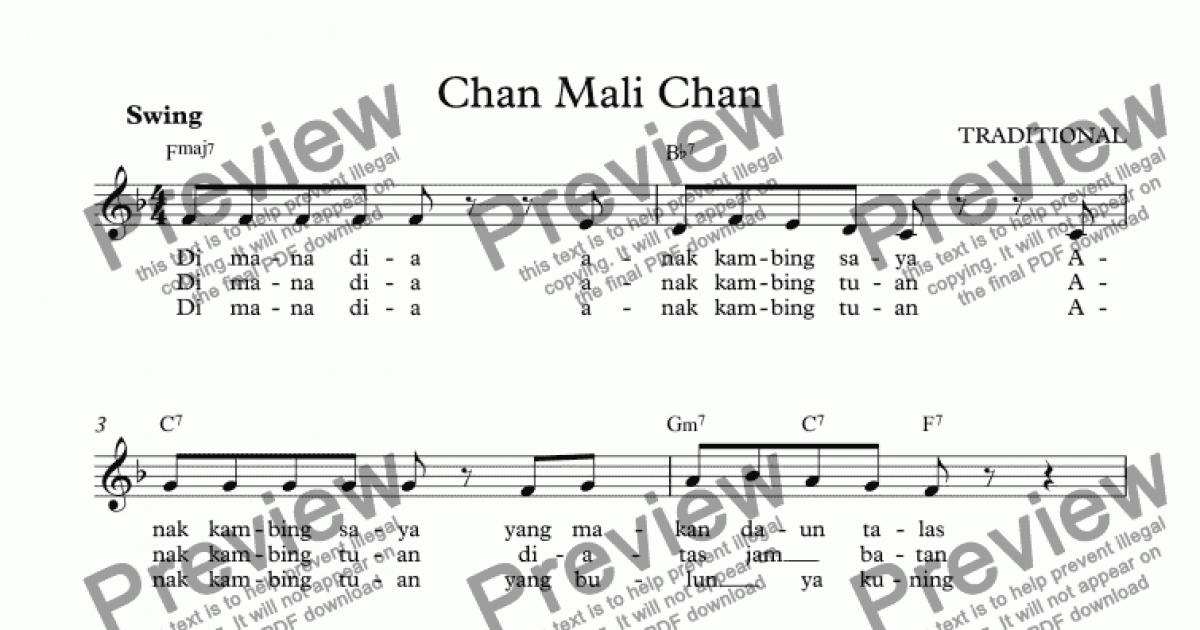 Chan Mali Chan - Download Sheet Music PDF file