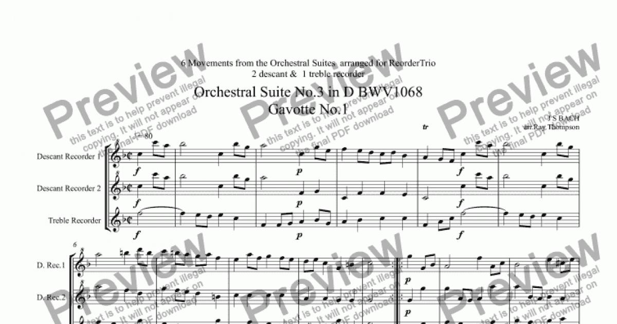 BACH: Six Pieces from Orchestral Suites Nos.2 (Rondeau, Menuet ...