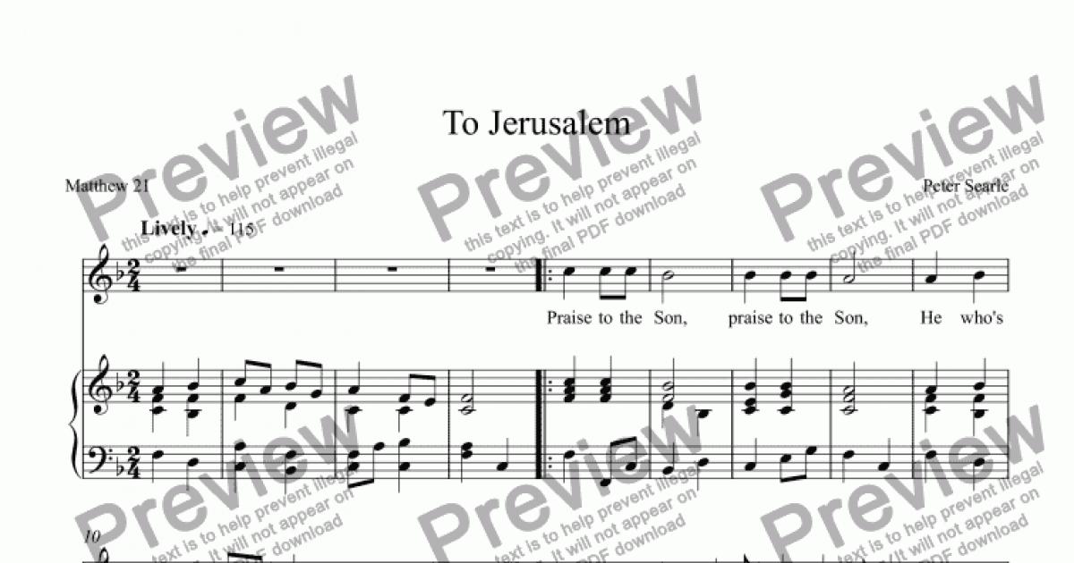 To Jerusalem - Download Sheet Music PDF file