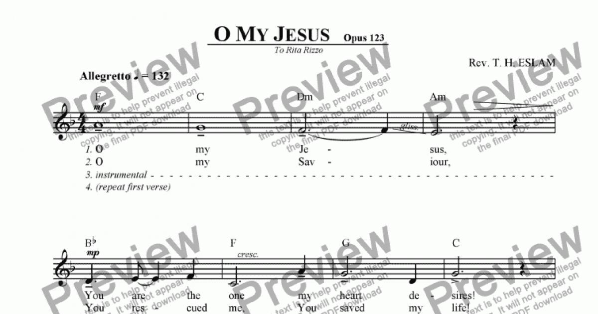 O My Jesus Download Sheet Music PDF File