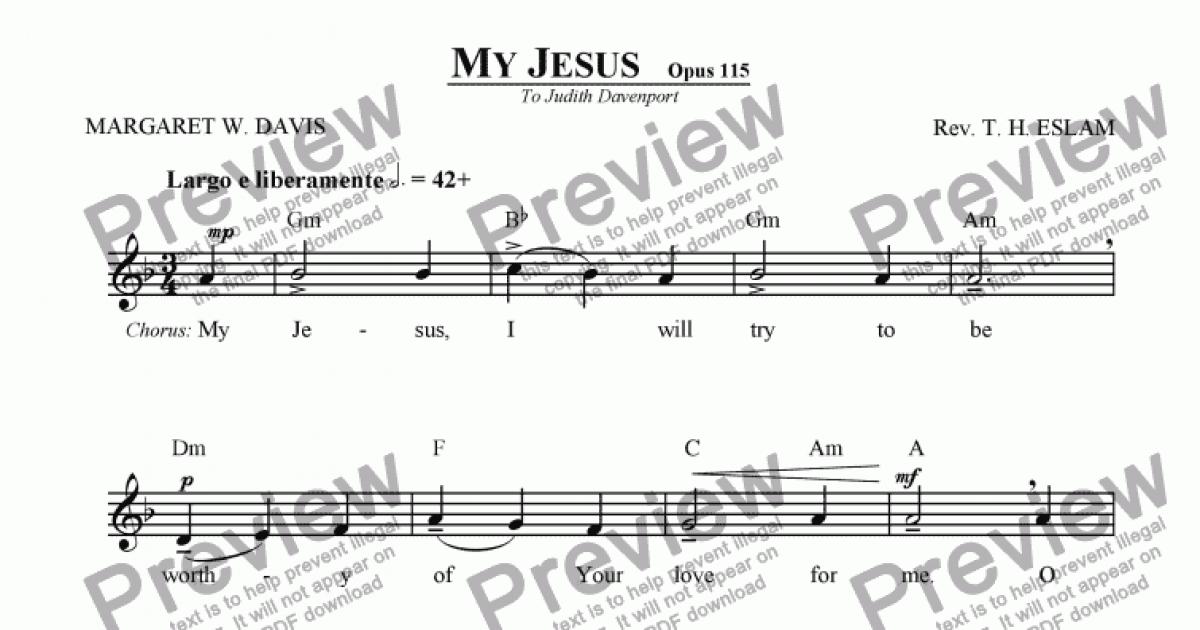 My Jesus - Download Sheet Music PDF file