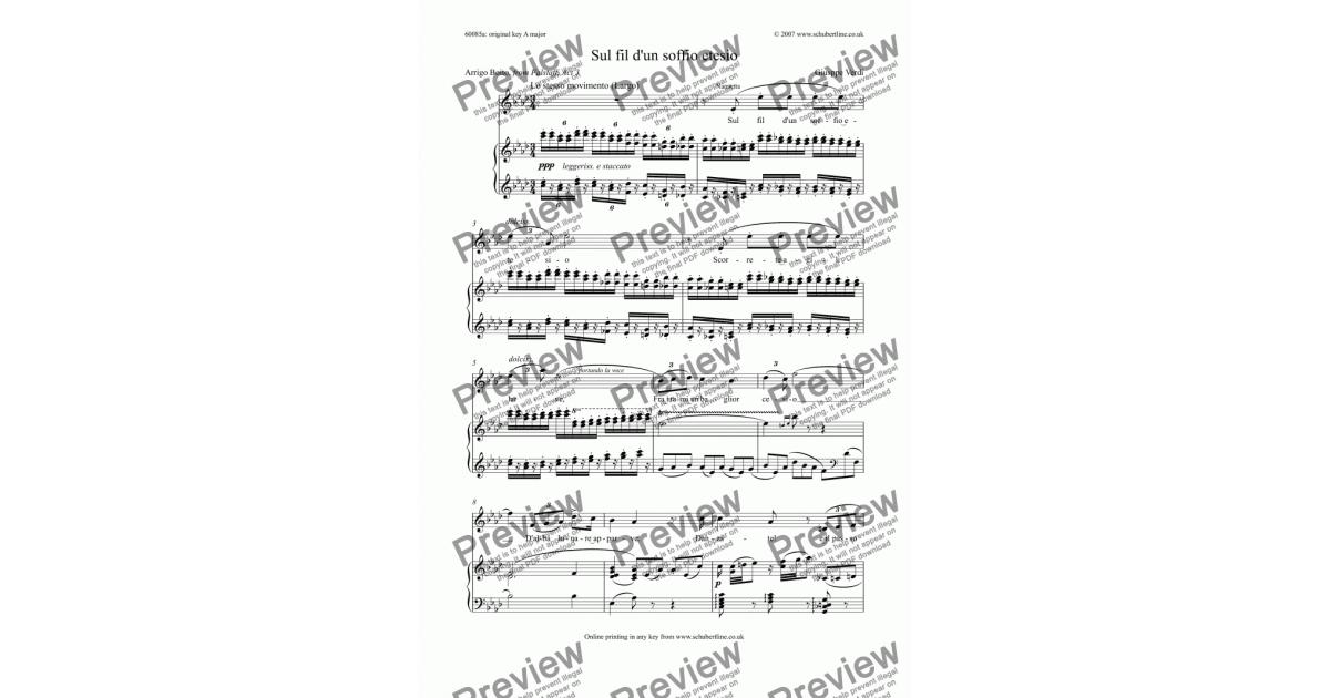 Sul Fil D Un Soffio Etesio Falstaff Sop Download Sheet Music Pdf