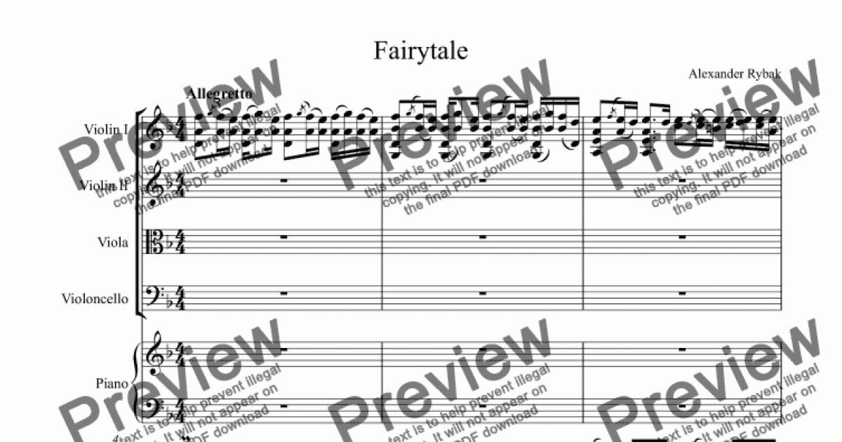 Fairytale - Download Sheet Music PDF file