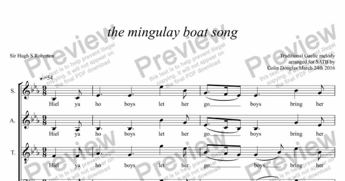 The Mingulay Boat Song Download Sheet Music PDF file