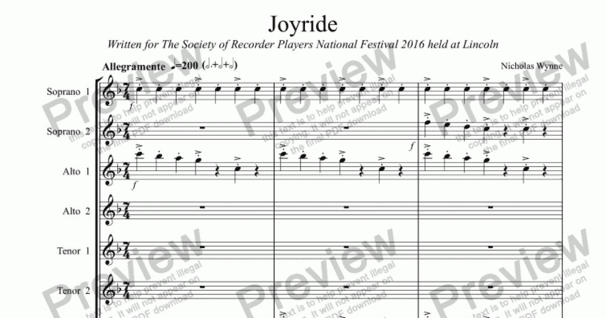 Joyride Download Sheet Music Pdf File 