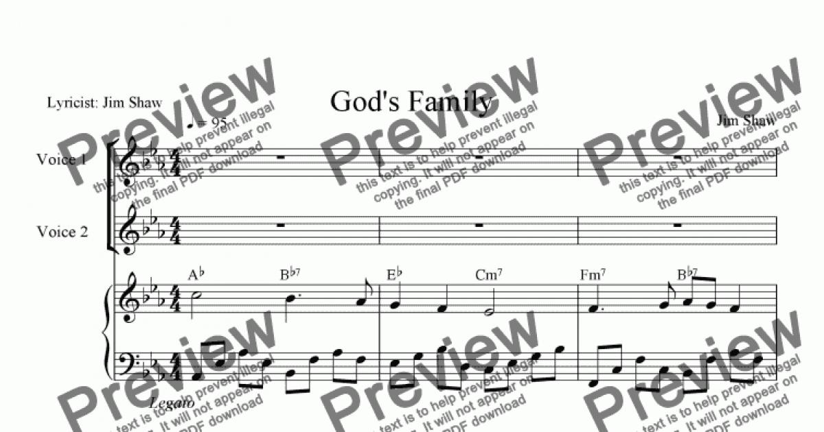 God's Family - Download Sheet Music PDF file