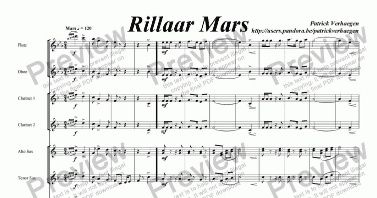 mars marching band pdf music