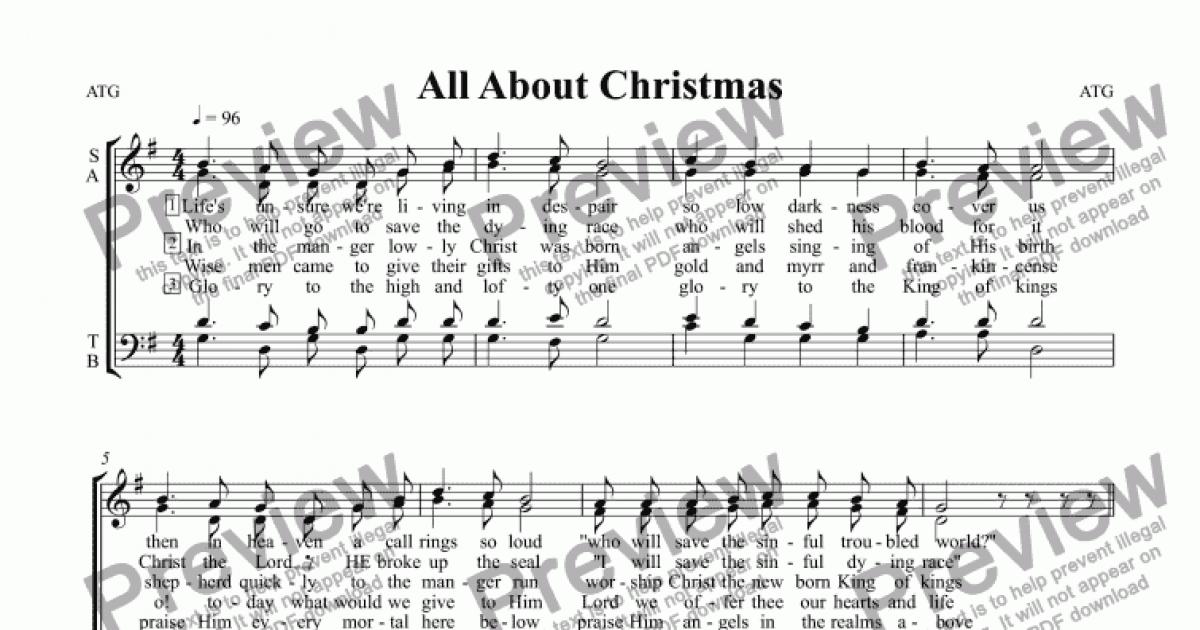 All About Christmas - Download Sheet Music PDF file