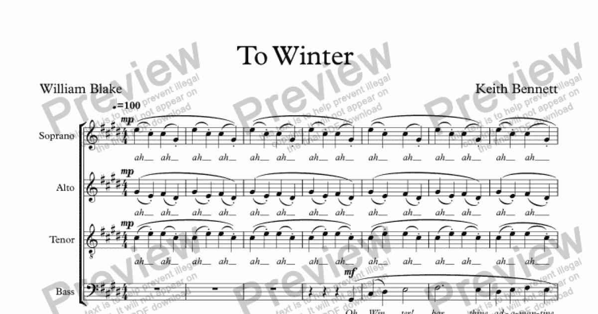 Download To Winter - Download Sheet Music PDF file