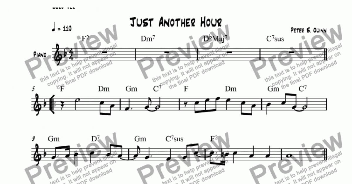 Just Another Hour - Download Sheet Music PDF file