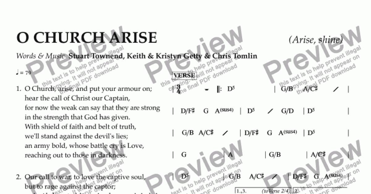 o church arise sheet music pdf