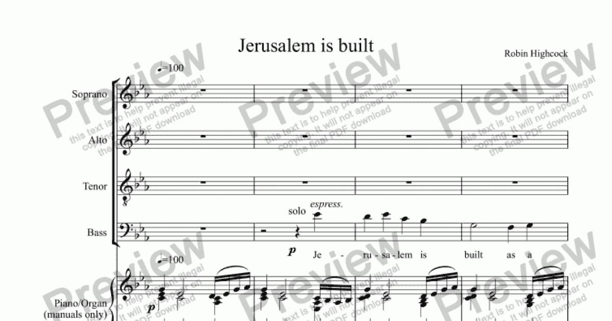 Jerusalem is built - Download Sheet Music PDF file