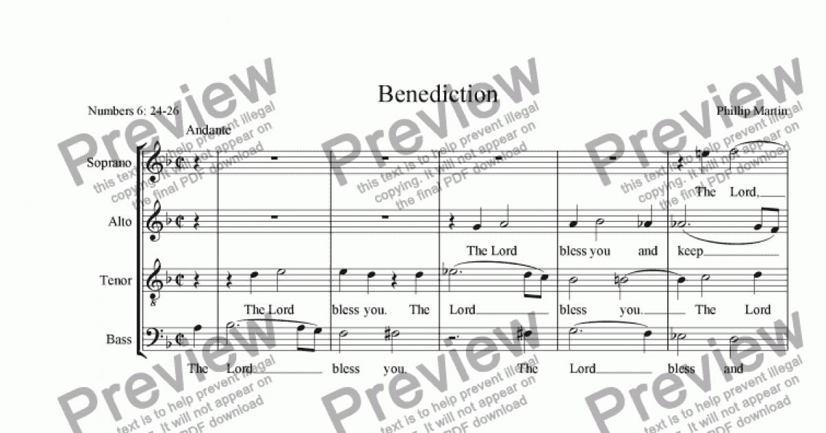 Benediction - Download Sheet Music PDF file