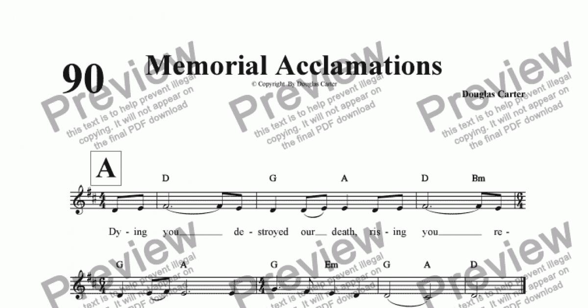 Memorial Acclamations Download Sheet Music Pdf File 5340