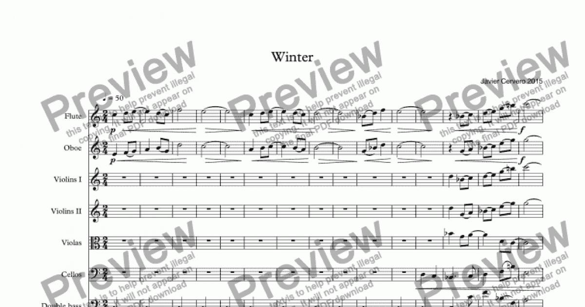 Download Winter - Download Sheet Music PDF file