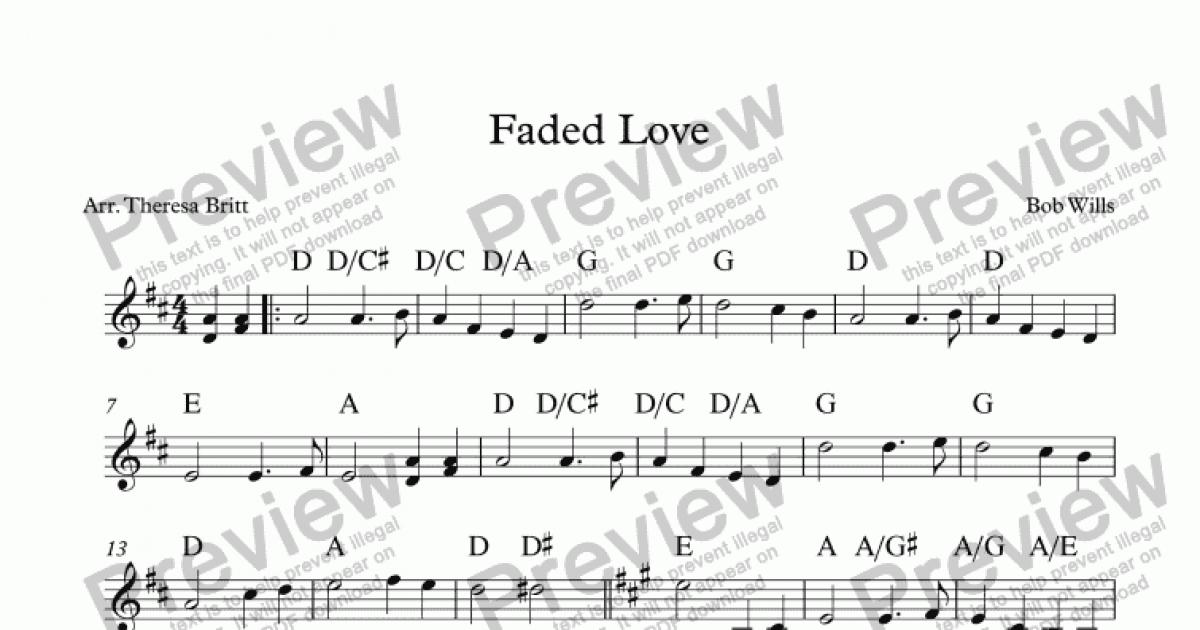 Faded Love Download Sheet Music Pdf File 